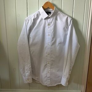 Banana Republic Factory Men's White Pindot Dress Shirt S